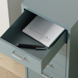 Flexispot Five Drawers Movable Under-Desk File Cabinet Grey Blue - thumbnail 5