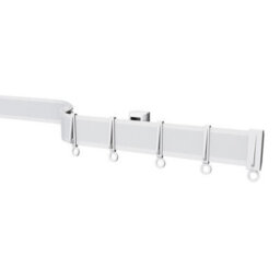 Curtains at Home White Pvc Curtain Track Bendable Flexi Track - Straight Track - 420Cm