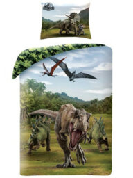 Jurassic World Green 100% Cotton Single Duvet Cover Set - European Size - thumbnail 2