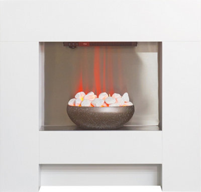 Adam Cubist Pure White Electric Fireplace Suite 36 Inch - image 1