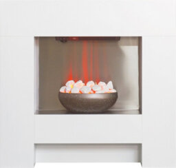 Adam Cubist Pure White Electric Fireplace Suite 36 Inch