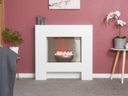 Adam Cubist Pure White Electric Fireplace Suite 36 Inch - thumbnail 2