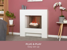 Adam Cubist Pure White Electric Fireplace Suite 36 Inch - thumbnail 6
