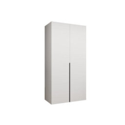 Arte White Alicante I Hinged Door Wardrobe 100Cm - Bright, Streamlined Storage For Modern Spaces - thumbnail 2
