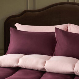 Ohs Reversible 10.5 Tog Coverless Washable Duvet With Pillowcases - Plum/blush - thumbnail 3
