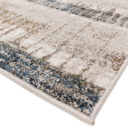 The Rug Edit Opal Abstract Stripe Blue Living Room Rug - 120X160Cm - thumbnail 5