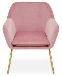 Orsina Functional Pink Velvet Bushed Gold Armchair, Cozy Desk Chair Pink Velvet, Easy To Clean Pink Velvet Chair - thumbnail 9