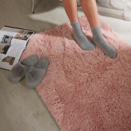 OHS Fluffy Rug Anti-Slip Plain Shaggy Floor Mat - thumbnail 3