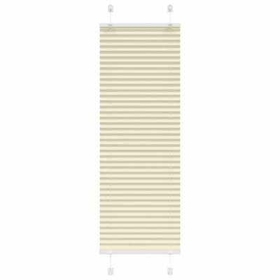 Berkfield Pleated Blind Cream 45X150 Cm Fabric Width 44.4 Cm Polyester - image 1