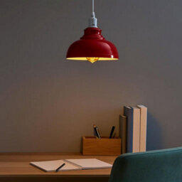 Ledsone Industrial Vintage Ceiling Hanging E27 Lamp Holder 29Cm Metal Pendant Curvy Lampshades Lights Fixtures - thumbnail 6