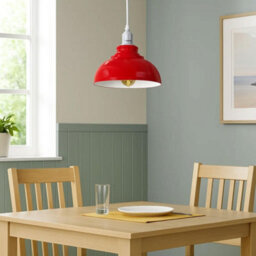 Ledsone Industrial Vintage Ceiling Hanging E27 Lamp Holder 29Cm Metal Pendant Curvy Lampshades Lights Fixtures - thumbnail 5