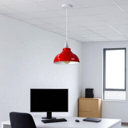 Ledsone Industrial Vintage Ceiling Hanging E27 Lamp Holder 29Cm Metal Pendant Curvy Lampshades Lights Fixtures - thumbnail 2