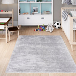 Homeart Soft Area Rugs, Anti-Slip, Machine Washable Fluffy Carpet For Living Room Bedroom Kitchen, Light Grey, 120X170 Cm - thumbnail 6