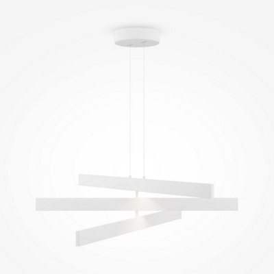 Luminosa Lighting Luminosa Maytoni Origami Modern 3 Light Integrated Led Pendant Ceiling Light White 4000K - image 1