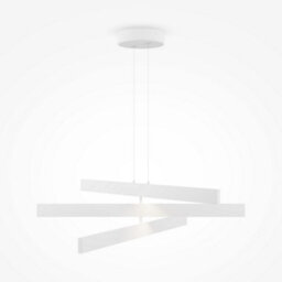 Luminosa Lighting Luminosa Maytoni Origami Modern 3 Light Integrated Led Pendant Ceiling Light White 4000K - thumbnail 1