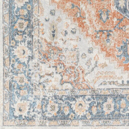 Livabliss Lillian-Washable Blue Brown Traditional Vintage Boho Living Dining Rug 200 X 275 Cm Easy Care, Non Shedding - thumbnail 4