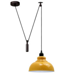 Classic Rustic Pendant Light Mini Yellow Ceiling Light For Kitchen And Dining Room