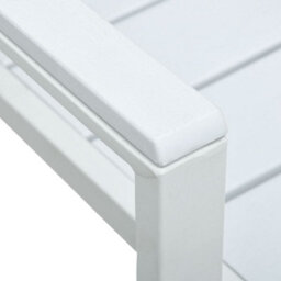 Berkfield Garden Chairs 4 Pcs White Hdpe Wood Look - thumbnail 7