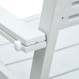 Berkfield Garden Chairs 4 Pcs White Hdpe Wood Look - thumbnail 8
