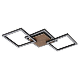 Luminosa Lighting Luminosa Kaden Integrated Led Semi Flush Ceiling Light Matt Black 3X Led 3000K - thumbnail 2