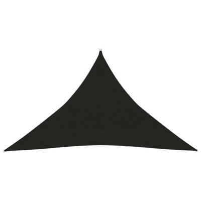 Berkfield Sunshade Sail 160 G/m2 Black 5X5X6 M Hdpe - image 1