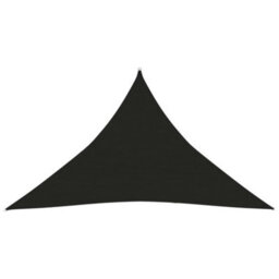 Berkfield Sunshade Sail 160 G/m2 Black 5X5X6 M Hdpe - thumbnail 1