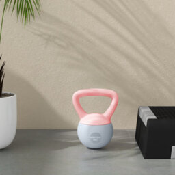 Sportnow 4Kg Kettlebell With Soft Body And Non-Slip Handle, Pink And Grey - thumbnail 7