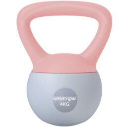 Sportnow 4Kg Kettlebell With Soft Body And Non-Slip Handle, Pink And Grey - thumbnail 2
