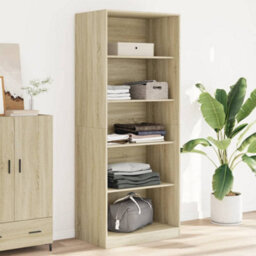 Berkfield Wardrobe Sonoma Oak 80X50X200 Cm Engineered Wood - thumbnail 1