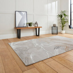 Grey/ivory Luxurious Abstract Modern Easy To Clean Rug For Living Room Bedroom And Dining Room-120Cm X 170Cm - thumbnail 2