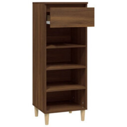 Walplus Shoe Cabinet Brown Oak 40X36X105 Cm Engineered Wood - thumbnail 4
