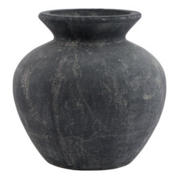 Wyld Haus Stonefern Black Aged Stoneware Vase, Grey Matte Ceramic, 300 X 310 mm - thumbnail 2