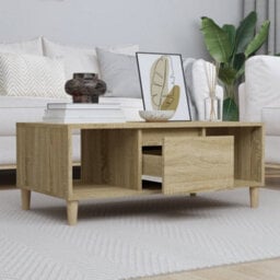 Berkfield Durable Coffee Table Sonoma Oak 90X50X36,5 Cm Engineered Wood - thumbnail 2