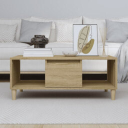 Berkfield Durable Coffee Table Sonoma Oak 90X50X36,5 Cm Engineered Wood - thumbnail 3