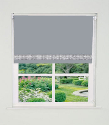 Straight Diamante Edge Border Blackout Roller Blind 165Cm Drop X 140Cm Red