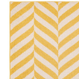 Yellow Modern Striped Easy To Clean Geometric Rug For Diningroom-66 X 240Cm (Runner) - thumbnail 4