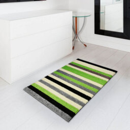 The Rugs Alya Collection Washable Rugs & Runners Striped Design In Green   117G - thumbnail 6