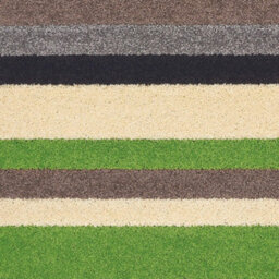 The Rugs Alya Collection Washable Rugs & Runners Striped Design In Green   117G - thumbnail 2