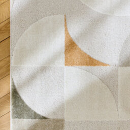 Sweeek - Interior Rug, Retro Pattern, Cream Pile 200 X 290Cm - thumbnail 1