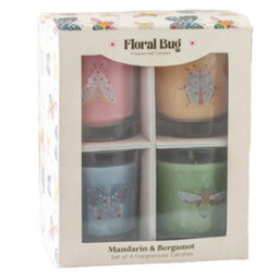 Something Different Mandarin & Bergamot Floral Bug Scented Candle (Pack Of 4) Multicoloured (One Size) - thumbnail 2