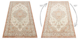 RugsX Wool Carpet Soho 477.01.la112 Osta - Ornament, Rosette, Natural Terracotta Beige 80X160 Cm - thumbnail 1