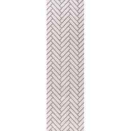 The Rugs Loft Light Grey And Ivory Herringbone Living Room Area Rug And Runners Soft Pile - thumbnail 9