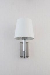 Harper Living Wall Light With Switch, Adjustable Led Reading Light And Usb Port, Polished Chrome Finish, White Fabric Shade - thumbnail 6