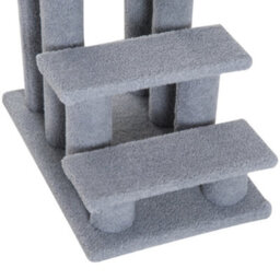 Pawhut Dog Steps For Bed 4 Step Pet Stairs For Sofa Dog Cat Climb Ladder Grey - thumbnail 7