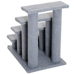 Pawhut Dog Steps For Bed 4 Step Pet Stairs For Sofa Dog Cat Climb Ladder Grey - thumbnail 9
