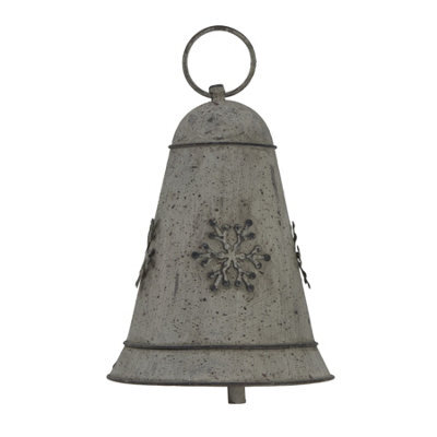 Hill Interiors Metal Bell Christmas Hanging Decoration White (6Cm X 6Cm X 6Cm) - image 1