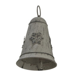 Hill Interiors Metal Bell Christmas Hanging Decoration White (6Cm X 6Cm X 6Cm) - thumbnail 2