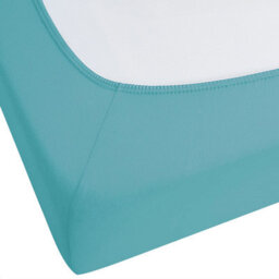 Beliani Fitted Sheet Hofuf Cotton 200 X 200 Cm Turquoise - thumbnail 6
