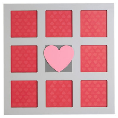 Orsina Interiors Premier Kids Heart Design Wall Frame, Personalised Photo Frame, Living Room Photo Frame, Modern Single Photo Frame - image 1