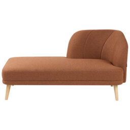 Beliani Right-Hand Chaise Longue Tanlay Fabric Golden Brown - thumbnail 1